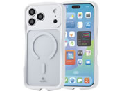エレコム/iPhone18 ProMax Grippy ハイブリッドケース フレームカラーケース 極限 MAGKEEP ホワイト/PM-A26DGRPFKMWH
