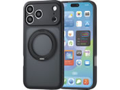 エレコム/iPhone18 ProMax ハイブリッドケース 極限 MAGKEEP スタンド マット ブラック/PM-A26DMGSTKCBK