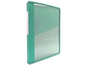 カルテブック(クリアータイプ)A4 2穴 グリーン 背幅30mm/0-5635-11