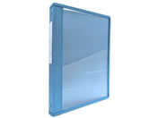 カルテブック(クリアータイプ)A4 4穴 ブルー 背幅30mm/0-5636-15