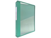 カルテブック(クリアータイプ)A4 4穴 グリーン 背幅40mm/0-5639-11