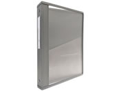 カルテブック(クリアータイプ)A4 4穴 グレー 背幅40mm/0-5639-13