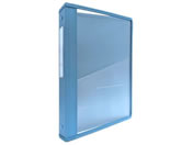 カルテブック(クリアータイプ)A4 4穴 ブルー 背幅40mm/0-5639-15