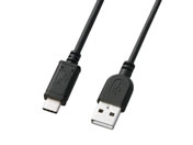 サンワサプライ/USB2.0 TypeC-Aケーブル 2m ブラック/KU-CA20K