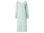 KAZEN/予防衣 長袖 エプロン 25-3061-0204 LL WLD 139-32(ミントグリーン)