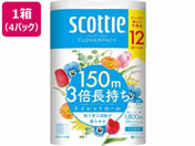 クレシア/スコッティ フラワーパック 3倍長持ち シングル 12ロール×4パック