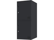 Netforce/�L���[�{�C�h ���b�J�[ 2�l�p 1��2�i �V�����_�[�� ����450mm �X�`�[�� �u���b�N�~�u���b�N/CUB3545S02-BKBK