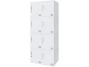 Netforce/�L���[�{�C�h ���b�J�[ 8�l�p 2��4�i �V�����_�[�� ����450mm �X�`�[�� �z���C�g�~�z���C�g/CUB3545S08-WHWH