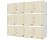 Netforce/�L���[�{�C�h ���b�J�[ 12�l�p 4��3�i �V�����_�[�� ����450mm �X�`�[�� �z���C�g�~�i�`������/CUB3545S12-WHNA