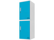 Netforce/�L���[�{�C�h ���b�J�[ 2�l�p 1��2�i �V�����_�[�� ����600mm �X�`�[�� �z���C�g�~�u���[/CUB3560S02-WHBL
