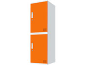 Netforce/�L���[�{�C�h ���b�J�[ 2�l�p 1��2�i �V�����_�[�� ����600mm �X�`�[�� �z���C�g�~�I�����W/CUB3560S02-WHOR