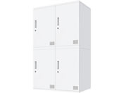 Netforce/�L���[�{�C�h ���b�J�[ 4�l�p 2��2�i �V�����_�[�� ����600mm �X�`�[�� �z���C�g�~�z���C�g/CUB3560S04-WHWH