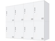 Netforce/�L���[�{�C�h ���b�J�[ 8�l�p 4��2�i �V�����_�[�� ����600mm �X�`�[�� �z���C�g�~�z���C�g/CUB3560S08-WHWH