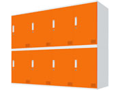 Netforce/�L���[�{�C�h ���b�J�[ 8�l�p 4��2�i �V�����_�[�� ����600mm �X�`�[�� �z���C�g�~�I�����W/CUB3560S08-WHOR