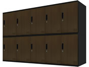 Netforce/�L���[�{�C�h ���b�J�[ 10�l�p 5��2�i �V�����_�[�� ����600mm �X�`�[�� �u���b�N�~�_�[�N�u���E��/CUB3560S10BKDBR