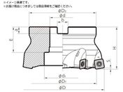 京セラ/高送りカッタ MFH Harrier フェースミル SOMT14タイプ インチ仕様 刃径160mm 刃数8枚 全長63mm MFH160R-14-8T