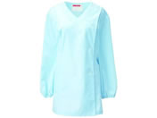 KAZEN WLD/女子V衿調理衣 長袖 M サックス/525-31