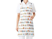 KAZEN WLD/エプロン 男女兼用 アンパンマン柄 L 総柄/ANP915-70