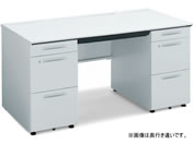 G)コクヨ/iSデスク 両袖デスク A4タイプ W1400×D600 ホワイト