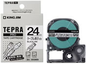 キングジム/テプラPROテープ ケーブル表示ラベル24mm 白/SV24KN