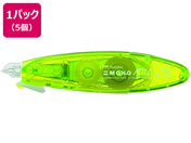 トンボ鉛筆/修正テープ モノエアーペンタイプ 詰替式 5mm ライム 5個