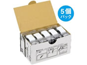 キングジム/テプラ しっかり貼れてはがせるエコ 18mm 白 5個
