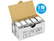 キングジム/テプラ しっかり貼れてはがせるエコ 24mm 白 5個