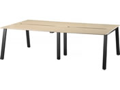 �G�����T/���[�N�e�[�u�� �΂ߋr ���ʃ^�C�v W2400�~D1200�~H720mm �V�i�`������ �r�u���b�N/LFR-2412-NB