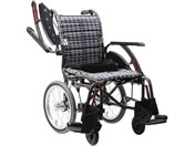 カワムラサイクル/車いす 介助用 ウェイビットプラス 濃紺チェック/WAP16-42A