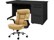 Netforce �f�X�N�`�F�A�Z�b�g �Б�3�i W1400 �����f�X�N+�`�F�A ���~�L������ LKD147BKDYBKCA3