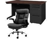 Netforce �f�X�N�`�F�A�Z�b�g �Б�3�i W1400 �����f�X�N+�`�F�A ���~�u���b�N LKD147BKDYBRBK3