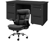 Netforce �f�X�N�`�F�A�Z�b�g ����3�i W1400 �����f�X�N+�`�F�A ���~�u���b�N LRD147BKDBKBK33