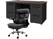 Netforce �f�X�N�`�F�A�Z�b�g ����3�i W1400 �����f�X�N+�`�F�A ���~�u���b�N LRD147BKDBRBK33