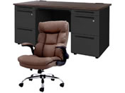 Netforce �f�X�N�`�F�A�Z�b�g ����3�i W1400 �����f�X�N+�`�F�A ���~�u���E�� LRD147BKDBRBR33