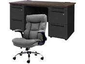 Netforce �f�X�N�`�F�A�Z�b�g ����3�i W1400 �����f�X�N+�`�F�A ���~�O���[ LRD147BKDBRGY33