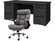 Netforce �f�X�N�`�F�A�Z�b�g ����3�i W1600 �����f�X�N+�`�F�A ���~�O���[ LRD167BKDBKGY33