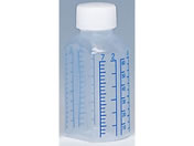シンリョウ/プリントメモリ瓶 青目盛 滅菌済 60mL 200本/117020