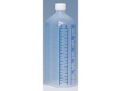 シンリョウ/プリントメモリ瓶 青目盛 滅菌済 500mL 40本/117080