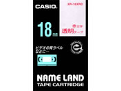 カシオ/ネームランド 18mm 透明/赤文字/XR-18XRD