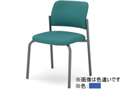 G)コクヨ/会議用イス100 布 肘無 4本脚 グレー脚 ブルー
