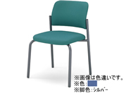 G)コクヨ/会議用イス100 PUレザー 肘無 4本脚 シルバー脚 マリン