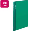 コクヨ/クリヤーブック 固定式サイドスローA4 20ポケット 緑 10冊