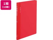 コクヨ/クリヤーブック 固定式サイドスローA4 40ポケット 赤 10冊