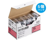 G)キングジム/テプラPROテープ 18mm 赤/黒文字 5個/SC18R-5P