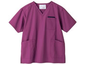 マツヨシ スクラブ トップス 診察衣 25-6500-0005 LL MY-NS0820BU(バーガンデ