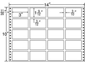 G)NANA/連続ラベルナナフォーム 14×10インチ 20面 500折/MT14J