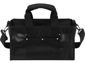 アイリスオーヤマ/メッシュツールバッグ ボックス W35cm ポケット付 ブラック/TLB-B35