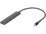 �i�J�o���V USB3.2Gen1Type-C4�|�[�g(Cx2 Ax2)�A���~�n�u �u���b�N UH-C3364BK