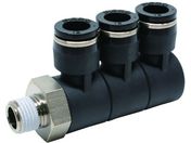 PISCO/チューブフィッティング トリプルユニバーサルエルボ チューブ10 接続口径R1/4 PHT10-02