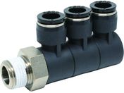 PISCO/チューブフィッティング トリプルユニバーサルエルボ チューブ12 接続口径R1/2 PHT12-04